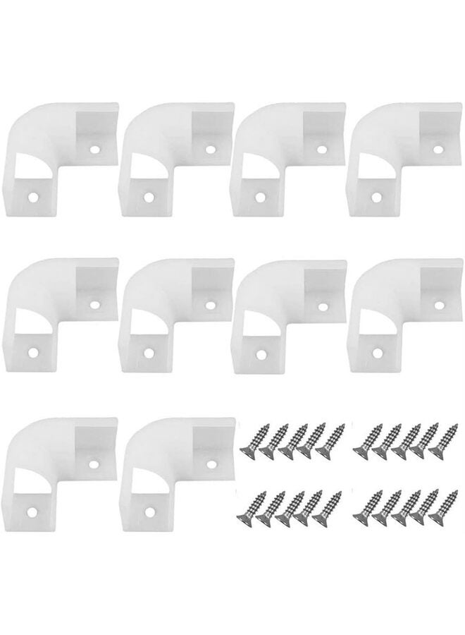 LAMAY 10pcs Led Aluminum Channel Corner Kit for Led Strip Lights L Shape 45x45 90 Degree Connectors Suit for V Shape Kitchen Cabinets LED Aluminum System 16x16mm with Screw (Size : A) - Image 1